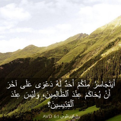Picture 03 - ١ كورنثوس 6:1 AVD - أَيَتَجَاسَرُ مِنْكُمْ - Bible Verse Picture