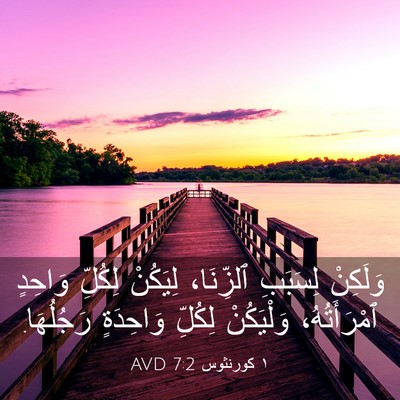 Picture 03 - ١ كورنثوس 7:2 AVD - وَلَكِنْ لِسَبَبِ - Bible Verse Picture