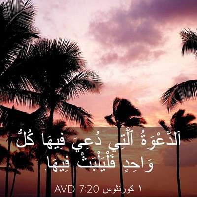 Picture 03 - ١ كورنثوس 7:20 AVD - اَلدَّعْوَةُ ٱلَّتِي - Bible Verse Picture