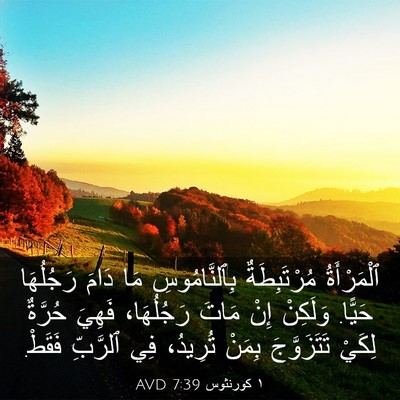 Picture 03 - ١ كورنثوس 7:39 AVD - ٱلْمَرْأَةُ مُرْتَبِطَةٌ - Bible Verse Picture