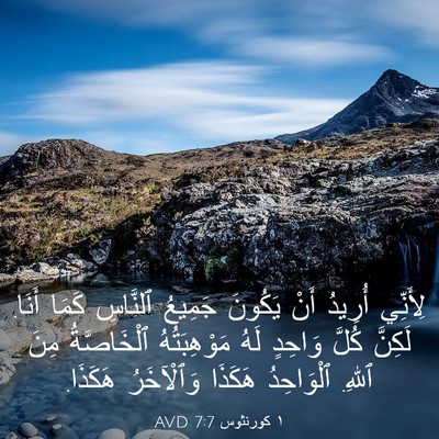 Picture 03 - ١ كورنثوس 7:7 AVD - لِأَنِّي أُرِيدُ أَنْ - Bible Verse Picture