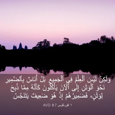 Picture 03 - ١ كورنثوس 8:7 AVD - وَلَكِنْ لَيْسَ ٱلْعِلْمُ - Bible Verse Picture