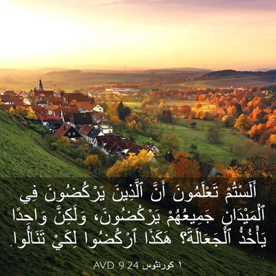 Picture 03 - ١ كورنثوس 9:24 AVD - أَلَسْتُمْ تَعْلَمُونَ - Bible Verse Picture
