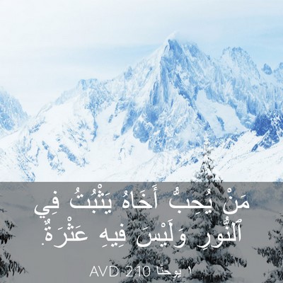 Picture 03 - ١ يوحنَّا 2:10 AVD - مَنْ يُحِبُّ أَخَاهُ - Bible Verse Picture