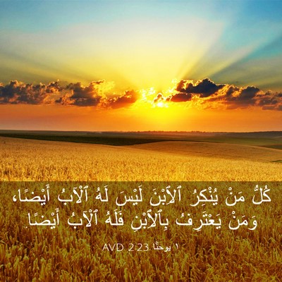 Picture 03 - ١ يوحنَّا 2:23 AVD - كُلُّ مَنْ يُنْكِرُ - Bible Verse Picture