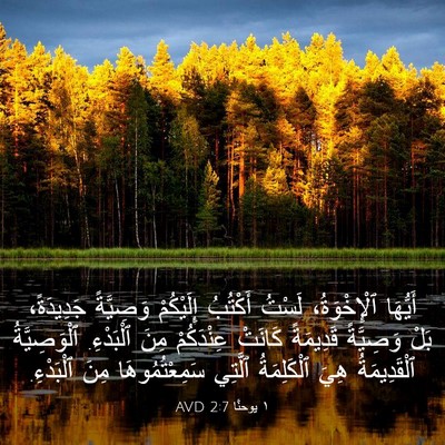 Picture 03 - ١ يوحنَّا 2:7 AVD - أَيُّهَا ٱلْإِخْوَةُ، - Bible Verse Picture