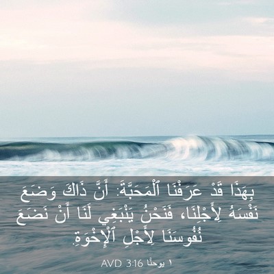 Picture 03 - ١ يوحنَّا 3:16 AVD - بِهَذَا قَدْ عَرَفْنَا - Bible Verse Picture