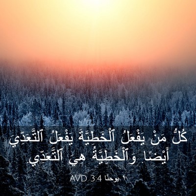 Picture 03 - ١ يوحنَّا 3:4 AVD - كُلُّ مَنْ يَفْعَلُ - Bible Verse Picture