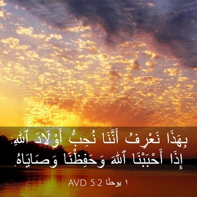 Picture 03 - ١ يوحنَّا 5:2 AVD - بِهَذَا نَعْرِفُ أَنَّنَا - Bible Verse Picture