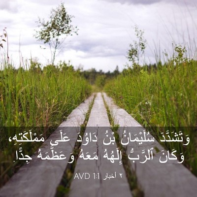 Picture 03 - ٢ أخبار 1:1 AVD - وَتَشَدَّدَ سُلَيْمَانُ - Bible Verse Picture
