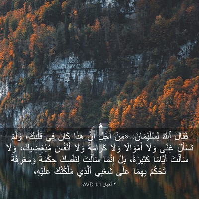 Picture 03 - ٢ أخبار 1:11 AVD - فَقَالَ ٱللهُ - Bible Verse Picture