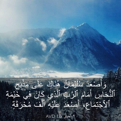 Picture 03 - ٢ أخبار 1:6 AVD - وَأَصْعَدَ سُلَيْمَانُ - Bible Verse Picture