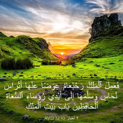 Picture 03 - ٢ أخبار 12:10 AVD - فَعَمِلَ ٱلْمَلِكُ - Bible Verse Picture