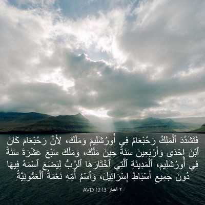 Picture 03 - ٢ أخبار 12:13 AVD - فَتَشَدَّدَ ٱلْمَلِكُ - Bible Verse Picture