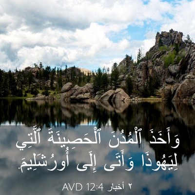 Picture 03 - ٢ أخبار 12:4 AVD - وَأَخَذَ ٱلْمُدُنَ - Bible Verse Picture