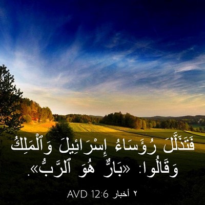 Picture 03 - ٢ أخبار 12:6 AVD - فَتَذَلَّلَ رُؤَسَاءُ - Bible Verse Picture