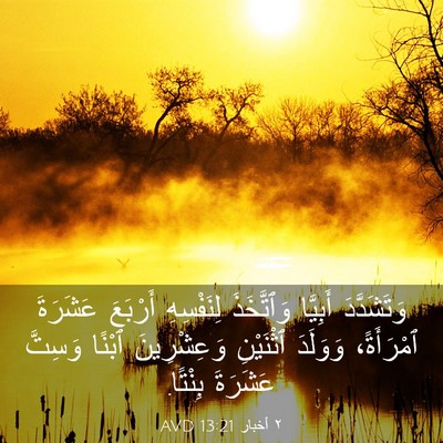 Picture 03 - ٢ أخبار 13:21 AVD - وَتَشَدَّدَ أَبِيَّا - Bible Verse Picture