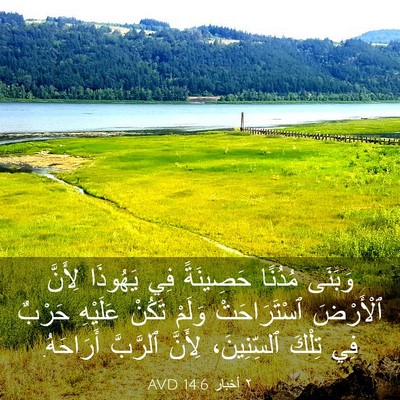 Picture 03 - ٢ أخبار 14:6 AVD - وَبَنَى مُدُنًا حَصِينَةً - Bible Verse Picture