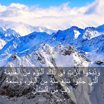 Picture 03 - ٢ أخبار 15:11 AVD - وَذَبَحُوا لِلرَّبِّ فِي - Bible Verse Picture
