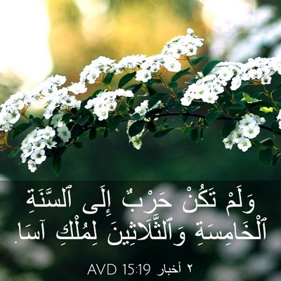Picture 03 - ٢ أخبار 15:19 AVD - وَلَمْ تَكُنْ حَرْبٌ إِلَى - Bible Verse Picture