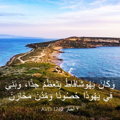 Picture 03 - ٢ أخبار 17:12 AVD - وَكَانَ يَهُوشَافَاطُ - Bible Verse Picture