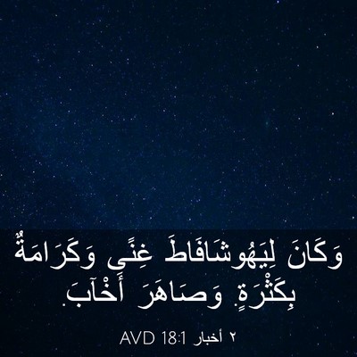 Picture 03 - ٢ أخبار 18:1 AVD - وَكَانَ لِيَهُوشَافَاطَ - Bible Verse Picture