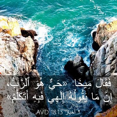 Picture 03 - ٢ أخبار 18:13 AVD - فَقَالَ مِيخَا: «حَيٌّ - Bible Verse Picture