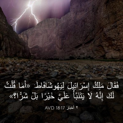Picture 03 - ٢ أخبار 18:17 AVD - فَقَالَ مَلِكُ - Bible Verse Picture