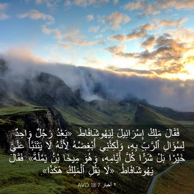 Picture 03 - ٢ أخبار 18:7 AVD - فَقَالَ مَلِكُ - Bible Verse Picture