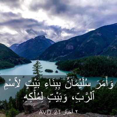 Picture 03 - ٢ أخبار 2:1 AVD - وَأَمَرَ سُلَيْمَانُ - Bible Verse Picture
