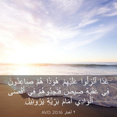 Picture 03 - ٢ أخبار 20:16 AVD - غَدًا ٱنْزِلُوا - Bible Verse Picture