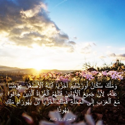 Picture 03 - ٢ أخبار 22:1 AVD - وَمَلَّكَ سُكَّانُ - Bible Verse Picture