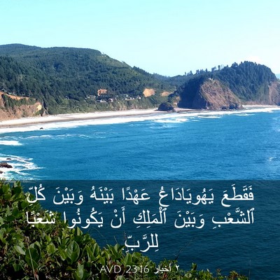 Picture 03 - ٢ أخبار 23:16 AVD - فَقَطَعَ يَهُويَادَاعُ - Bible Verse Picture
