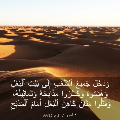 Picture 03 - ٢ أخبار 23:17 AVD - وَدَخَلَ جَمِيعُ - Bible Verse Picture