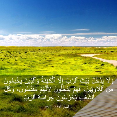 Picture 03 - ٢ أخبار 23:6 AVD - وَلَا يَدْخُلْ بَيْتَ - Bible Verse Picture