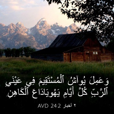 Picture 03 - ٢ أخبار 24:2 AVD - وَعَمِلَ يُوآشُ - Bible Verse Picture