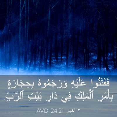 Picture 03 - ٢ أخبار 24:21 AVD - فَفَتَنُوا عَلَيْهِ - Bible Verse Picture