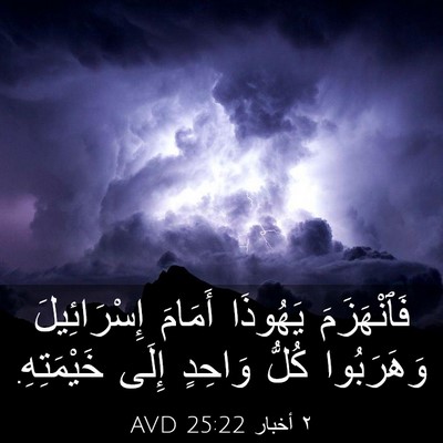 Picture 03 - ٢ أخبار 25:22 AVD - فَٱنْهَزَمَ يَهُوذَا - Bible Verse Picture