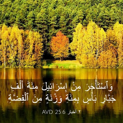 Picture 03 - ٢ أخبار 25:6 AVD - وَٱسْتَأْجَرَ مِنْ - Bible Verse Picture
