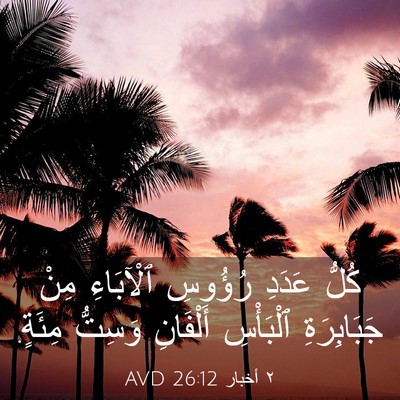 Picture 03 - ٢ أخبار 26:12 AVD - كُلُّ عَدَدِ رُؤُوسِ - Bible Verse Picture
