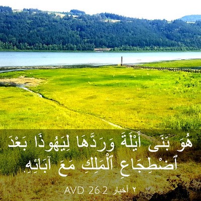 Picture 03 - ٢ أخبار 26:2 AVD - هُوَ بَنَى أَيْلَةَ - Bible Verse Picture