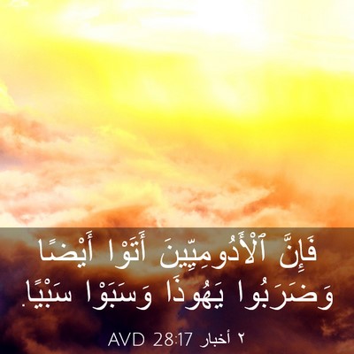 Picture 03 - ٢ أخبار 28:17 AVD - فَإِنَّ ٱلْأَدُومِيِّينَ - Bible Verse Picture
