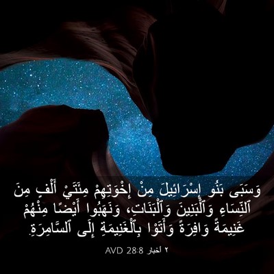 Picture 03 - ٢ أخبار 28:8 AVD - وَسَبَى بَنُو - Bible Verse Picture