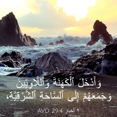 Picture 03 - ٢ أخبار 29:4 AVD - وَأَدْخَلَ ٱلْكَهَنَةَ - Bible Verse Picture