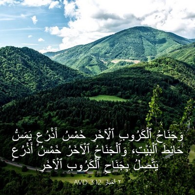 Picture 03 - ٢ أخبار 3:12 AVD - وَجَنَاحُ ٱلْكَرُوبِ - Bible Verse Picture