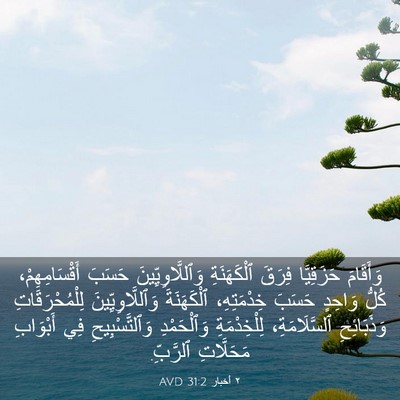 Picture 03 - ٢ أخبار 31:2 AVD - وَأَقَامَ حَزَقِيَّا - Bible Verse Picture