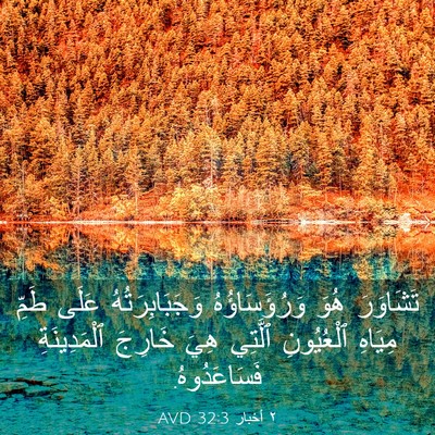 Picture 03 - ٢ أخبار 32:3 AVD - تَشَاوَرَ هُوَ - Bible Verse Picture