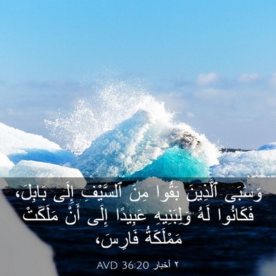 Picture 03 - ٢ أخبار 36:20 AVD - وَسَبَى ٱلَّذِينَ بَقُوا - Bible Verse Picture