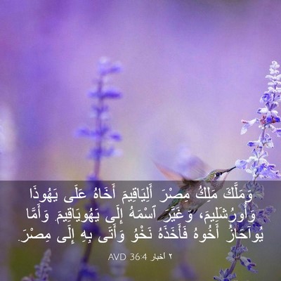Picture 03 - ٢ أخبار 36:4 AVD - وَمَلَّكَ مَلِكُ مِصْرَ - Bible Verse Picture