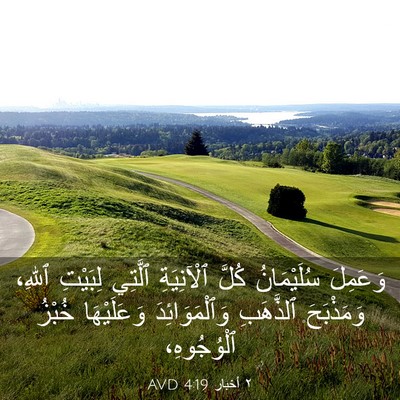 Picture 03 - ٢ أخبار 4:19 AVD - وَعَمِلَ سُلَيْمَانُ - Bible Verse Picture